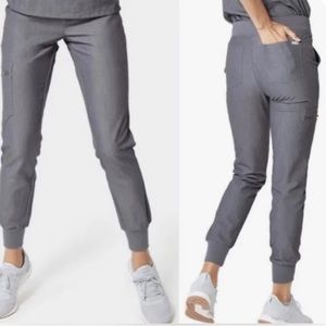 FIGS “Zamora” Graphite Grey Jogger Scrub Pants Size Small Petite
